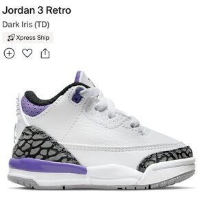 Jordan 3 Retro Dark Iris (TD)